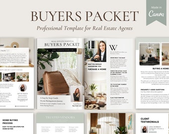 Real Estate Buyer&#39;s Packet, Buyers Presentation, Realtor Marketing Tools, Real Estate Template Canva, Real Estate Marketing