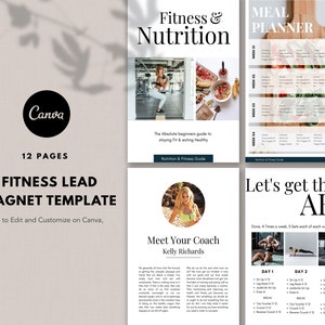 Fitness lead Magnet, Fitness Ebook, Fitness Lead Magnet Canva, Ebook, lead Magnet template, Lead magnet Canva, Ebook template Canva, E-book