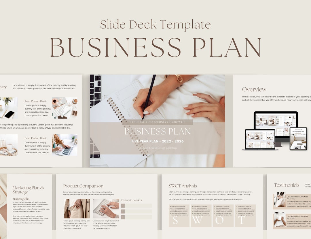 Business Plan Presentation, Slide Deck, Small Business Owners and