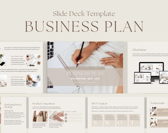 Business Plan Presentation, Slide Deck, Small Business owners and Coaches, Coaching Guide Template, Canva Presentation
