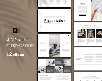 Minimal Presentation, PowerPoint Presentation, Feminine Powerpoint Template, Corporate Presentation, Business presentation, PPT