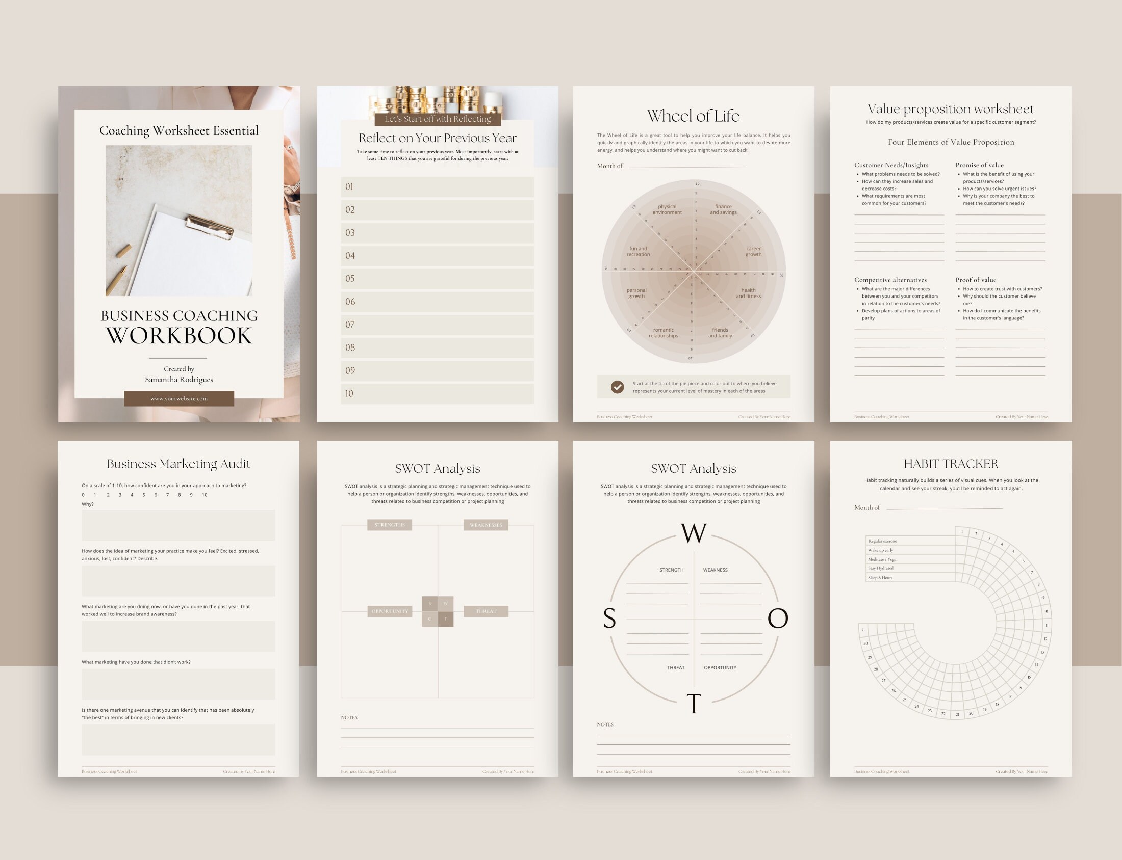 Coaching Lead Magnet Template Canva, Business Coach Canva Bundle ...