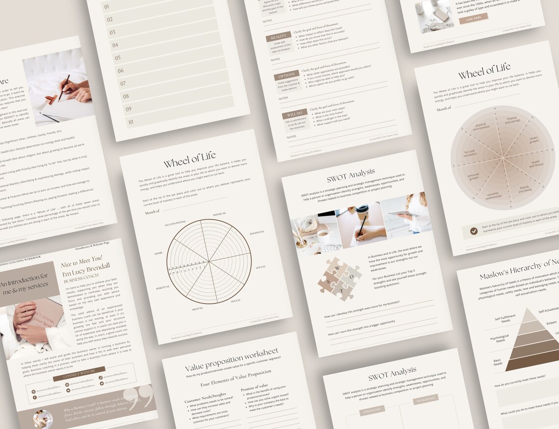 Coaching Lead Magnet Template Canva, Business Coach Canva Bundle ...