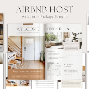 Airbnb Welcome Book, Airbnb Host Canva Template, Superhost House manual Printable, Rental Welcome Book, lead Magnet, Vacation guide