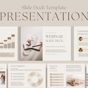 Webinar Slide Deck Template, Canva Presentation Template,