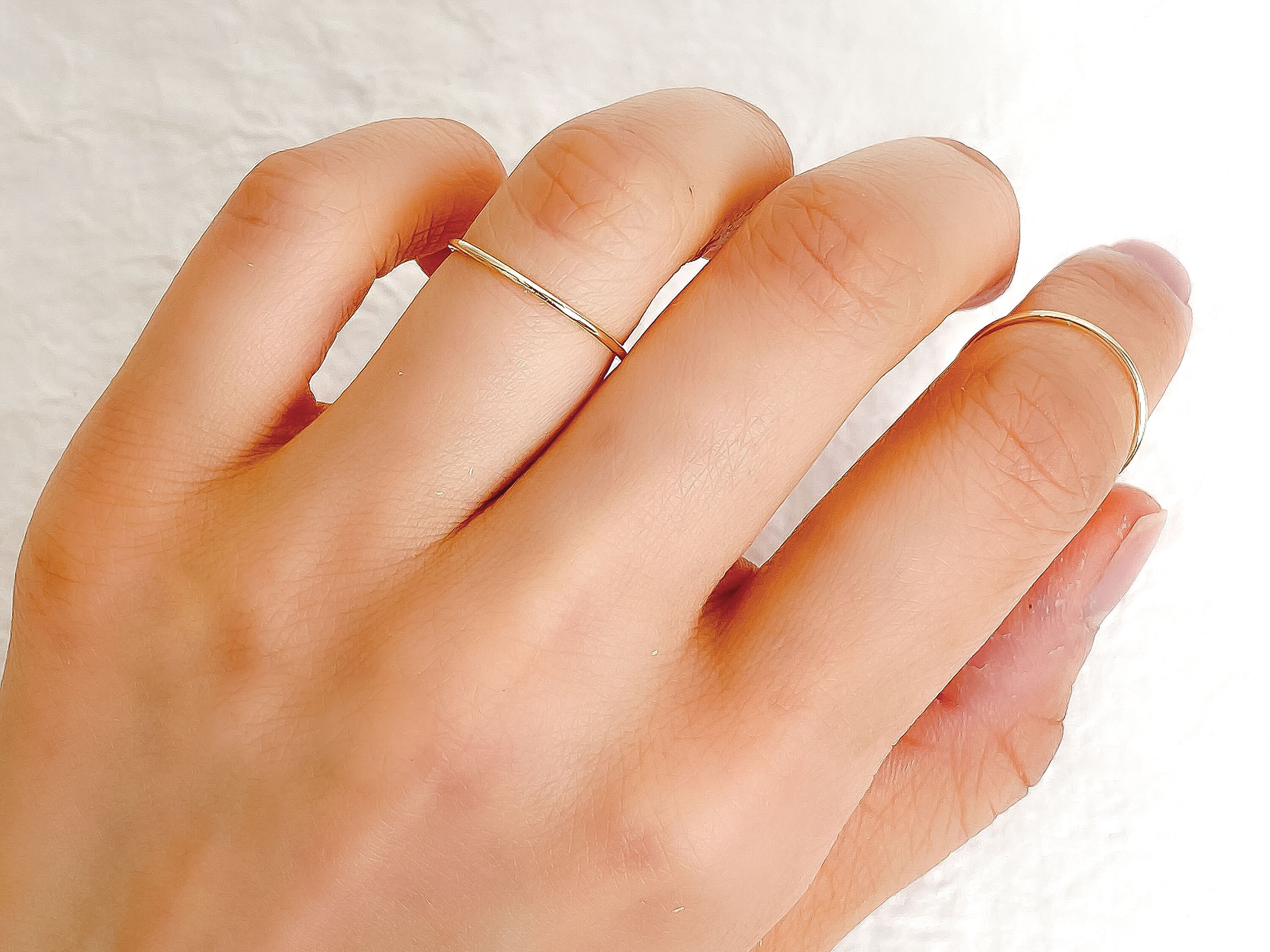 Ultra Thin Stacking Gold Ring Band Wedding Band Stackable Etsy Australia