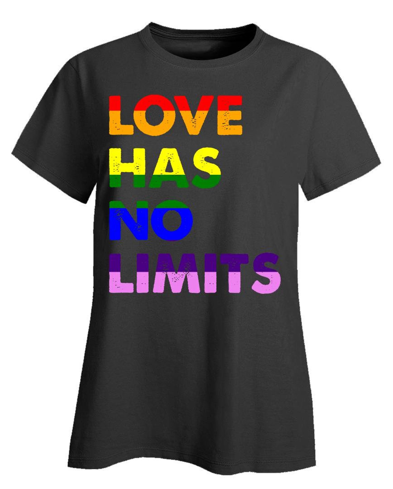 LGBTQ Pride Love Has No Limits Ladies T-Shirt | Etsy