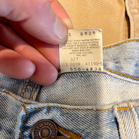 Levis 550,made in USA,  31”waist, size 31 x 29.75… - image 10