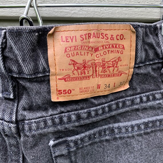 Levis 550 32” USA black vintage single stitch den… - image 5