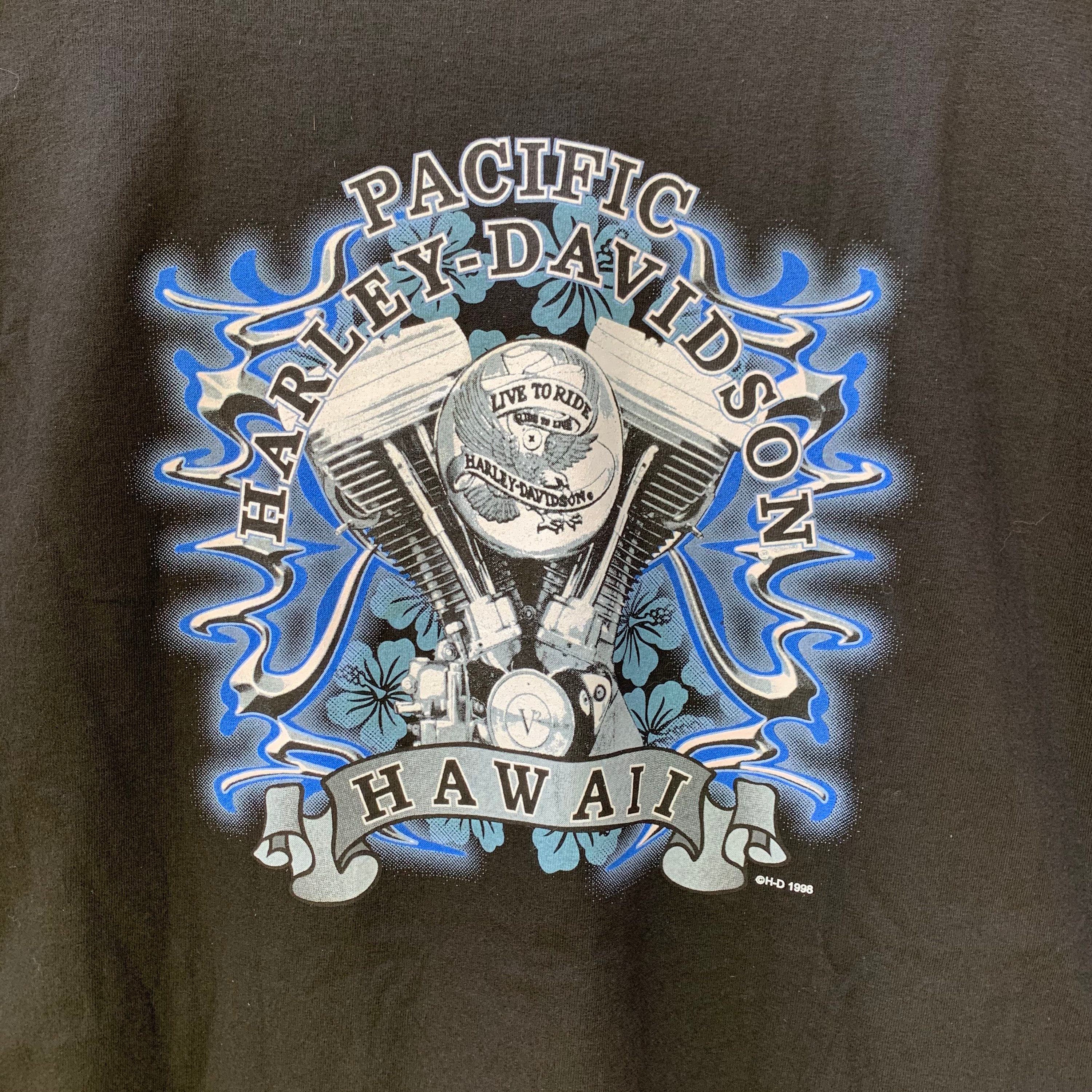 Harley Brand Xlarge Harley Davidson Pacific Hawaii 1998 Tee - Etsy