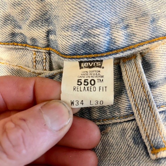 Levis 550,made in USA,  31”waist, size 31 x 29.75… - image 9
