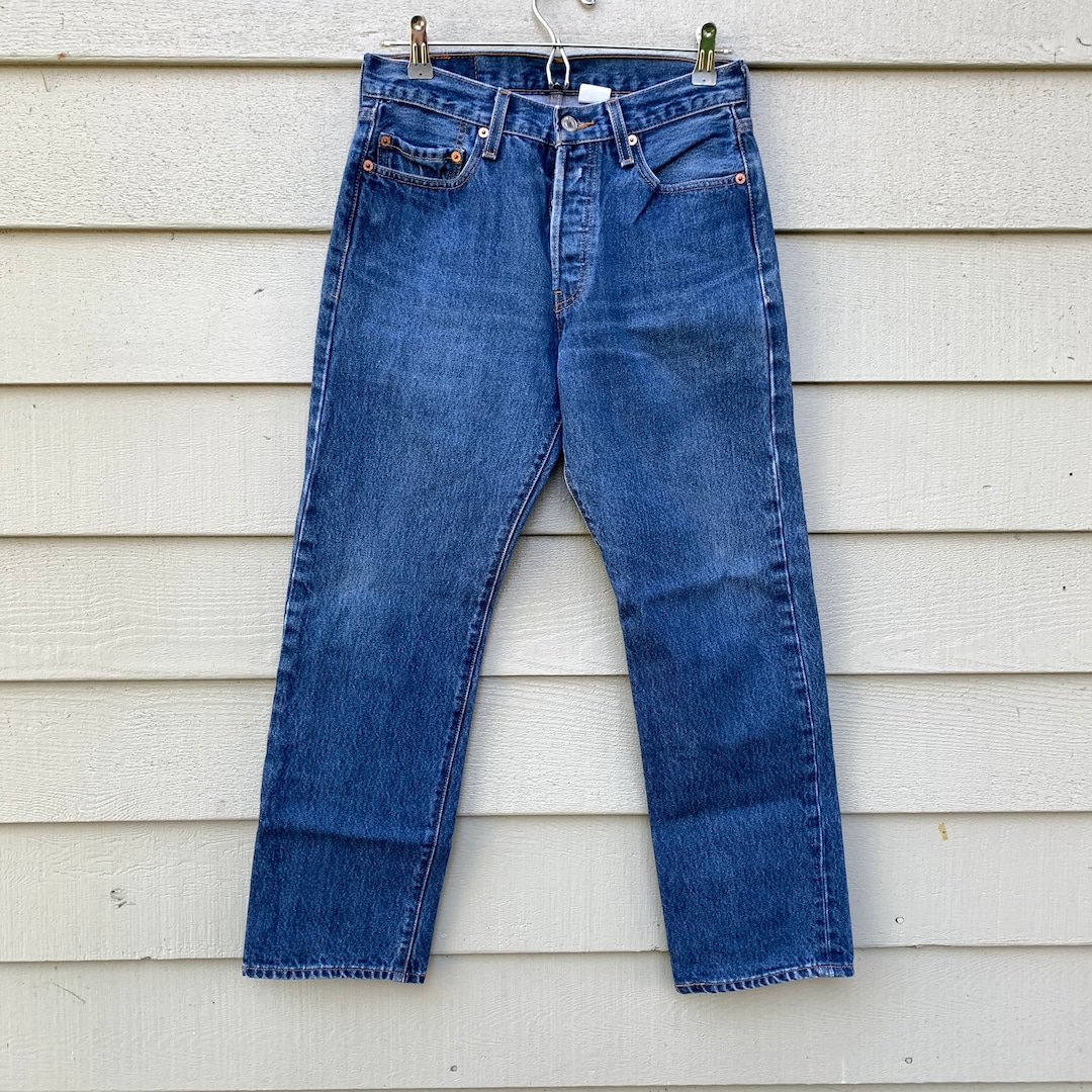 Levis 501XX 28 90s Vintage Blue Jeans 28x27.5 Cloth Tag Made in 