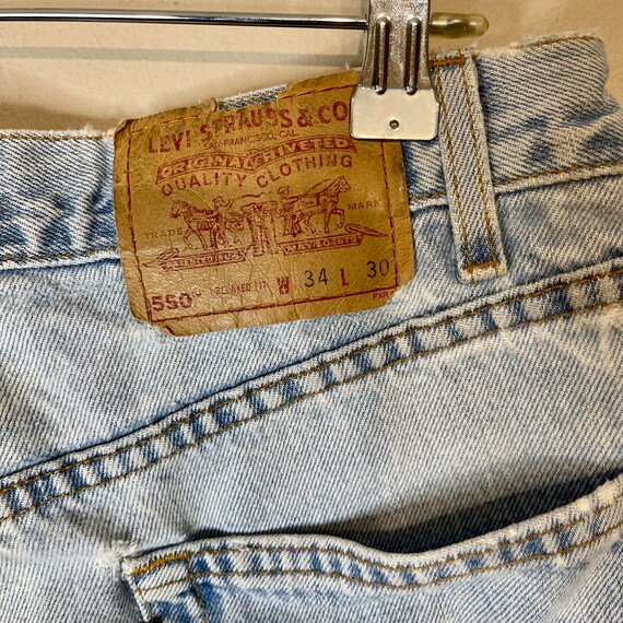 Levis 550,made in USA,  31”waist, size 31 x 29.75… - image 8