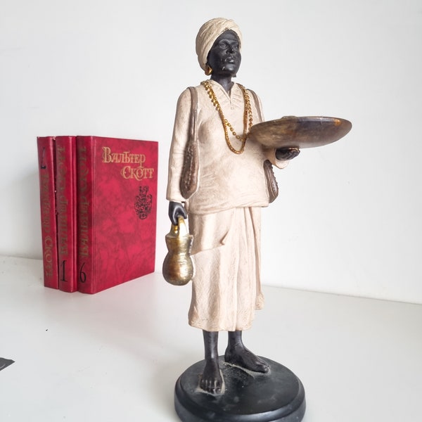 Vintage Wooden African Woman Sculpture Americana