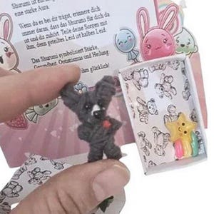 Y.p.S. Shurumi Mini Micro Animal en Caja Karma Fuerza Amor Deseos Tarjeta de Deseos Regalo Kawaii como Amigurumi Tendencia Amistad Coleccionismo