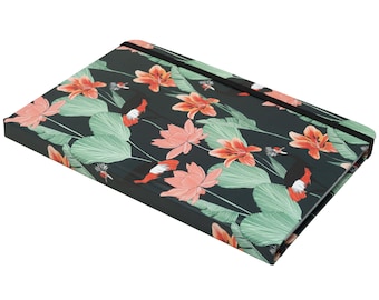 Floral Hardcover Notebook: College Ruled, Lay Flat, A5