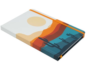 Desert Landscape Hardcover Notebook: College Ruled, Lay Flat