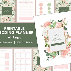 Wedding Planner Printable Template Wedding Planner Wedding Itinerary Wedding Planning Book Wedding Planning Checklist