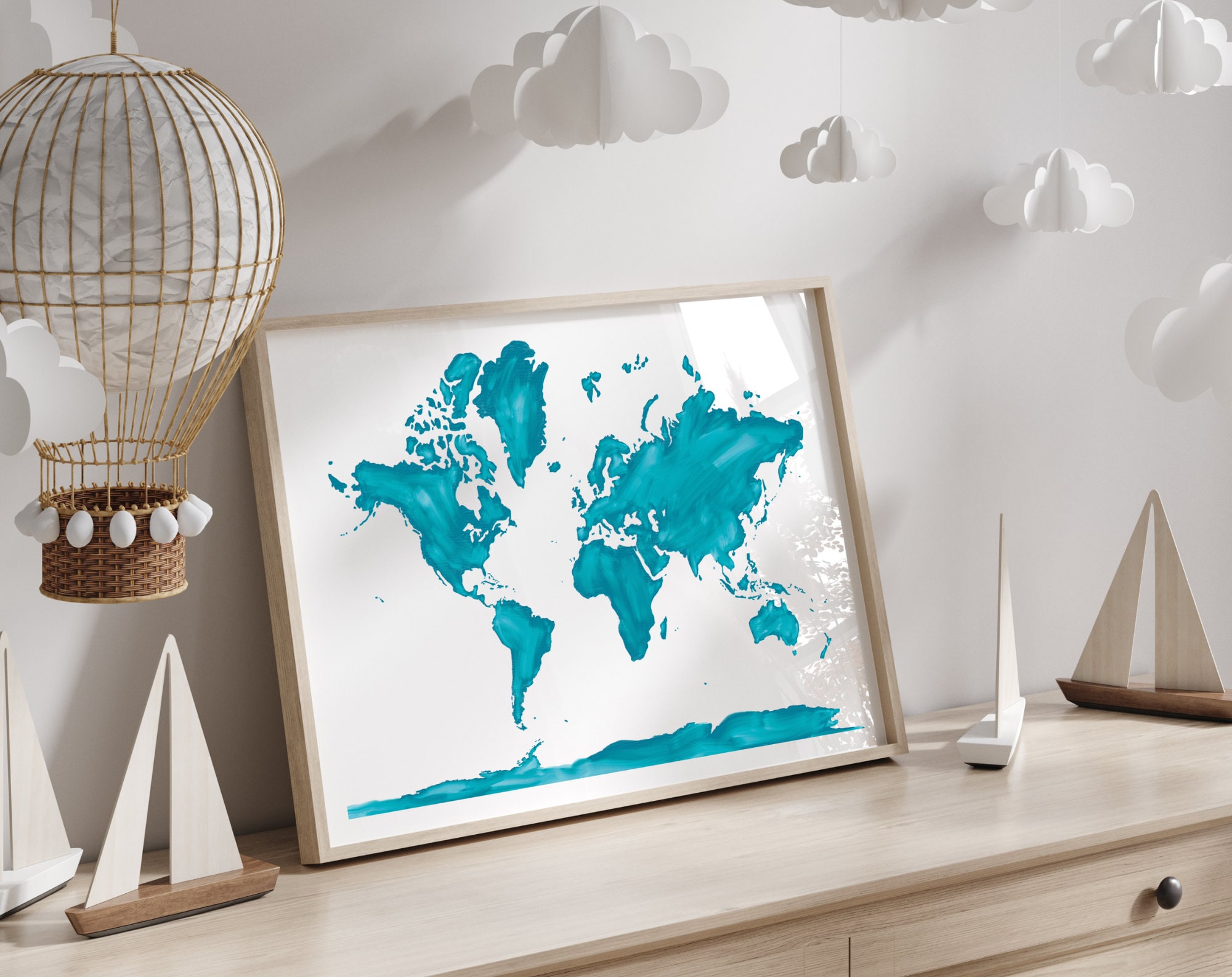 World Map Printable, World Map Wall Art, World Map Nursery,affordable ...