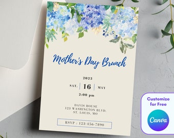 Editable Mother's Day Brunch Invitation Template, Mother's Day Brunch Invite, Mother's Day Brunch Flyer, Luncheon Invitation