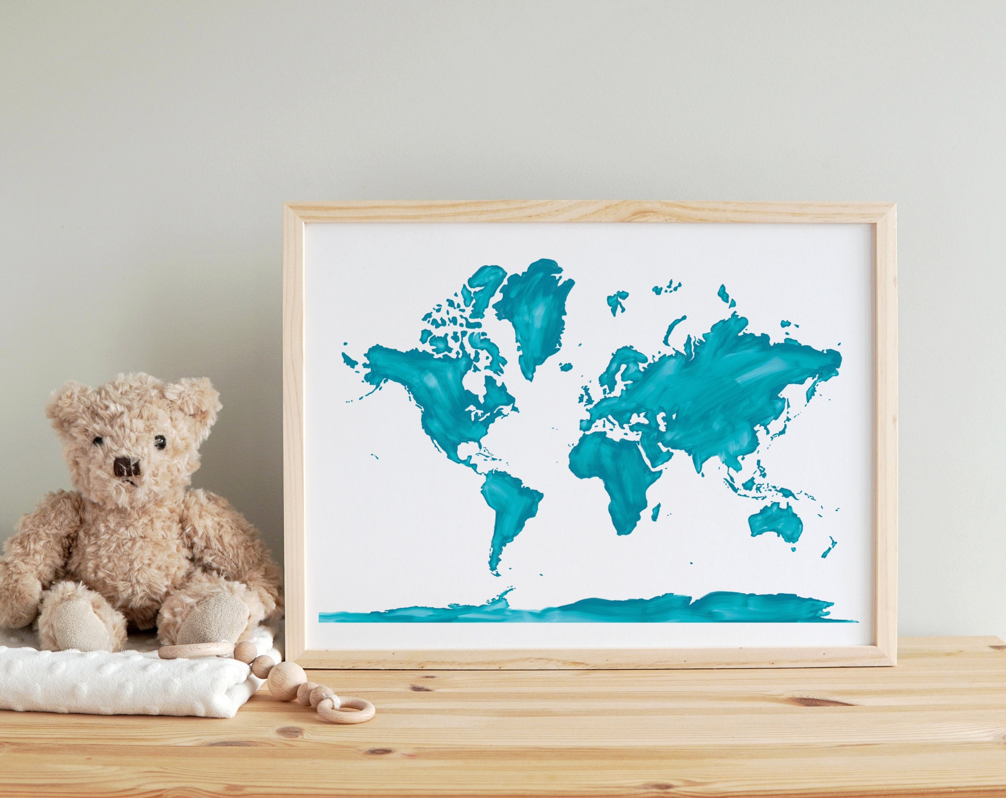 World Map Printable, World Map Wall Art, World Map Nursery,affordable ...