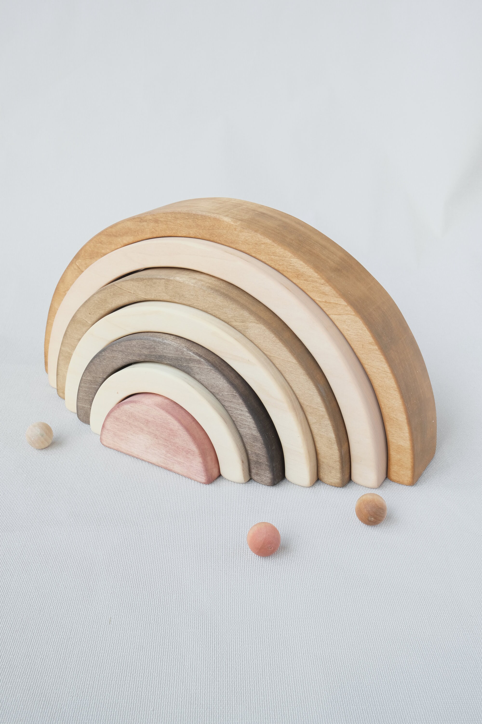 Rainbow Stacking Toy Montessori toddler wooden rainbow stacker Etsy