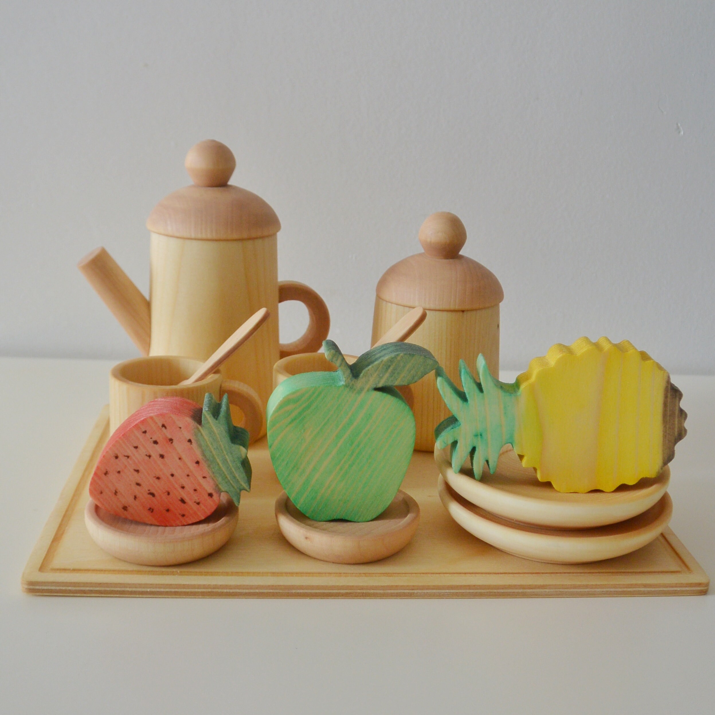 Play Food Set Wood toys kitchen Play kitchen wood Wooden toy Etsy