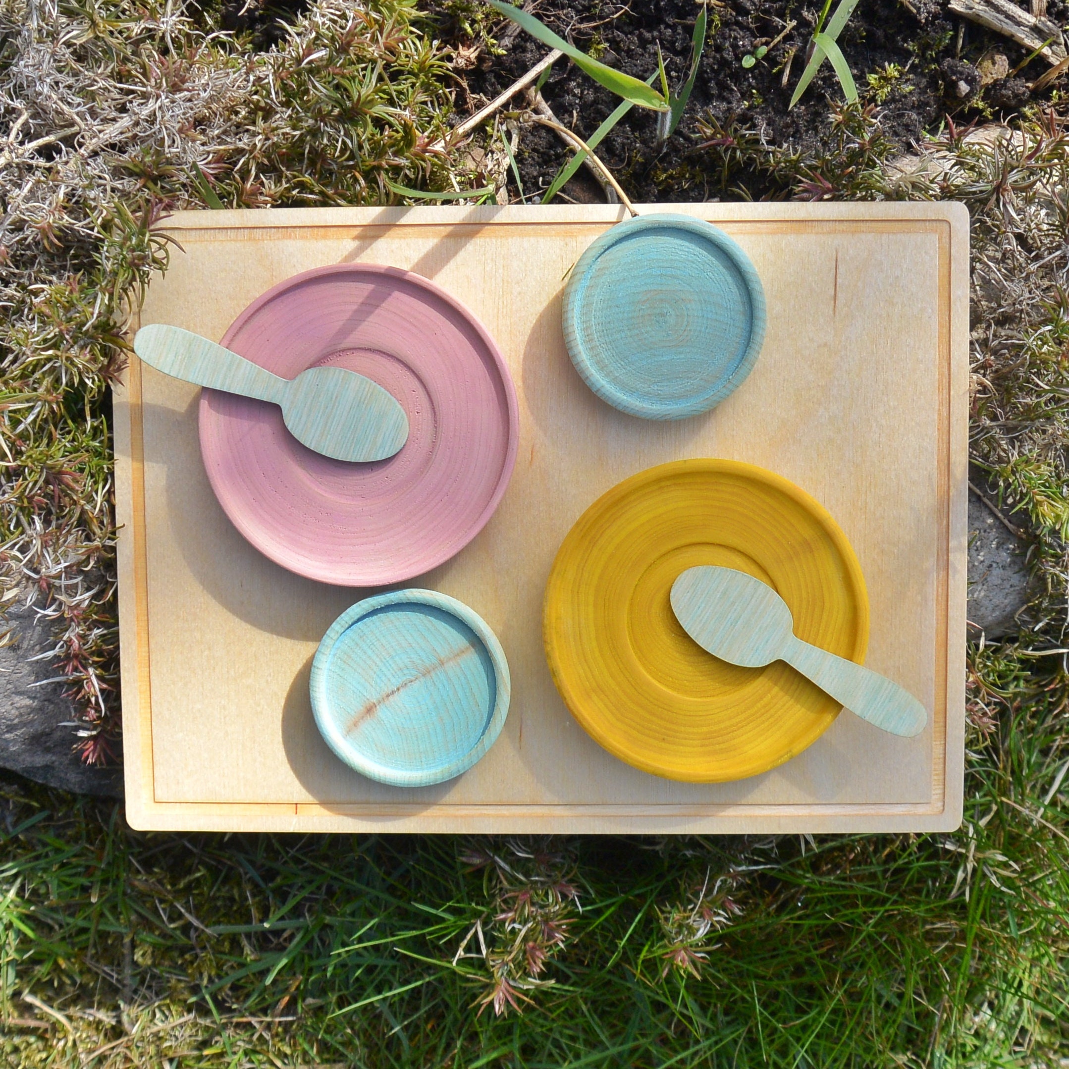 Dishes set Wooden tea set Large tea set Etsy