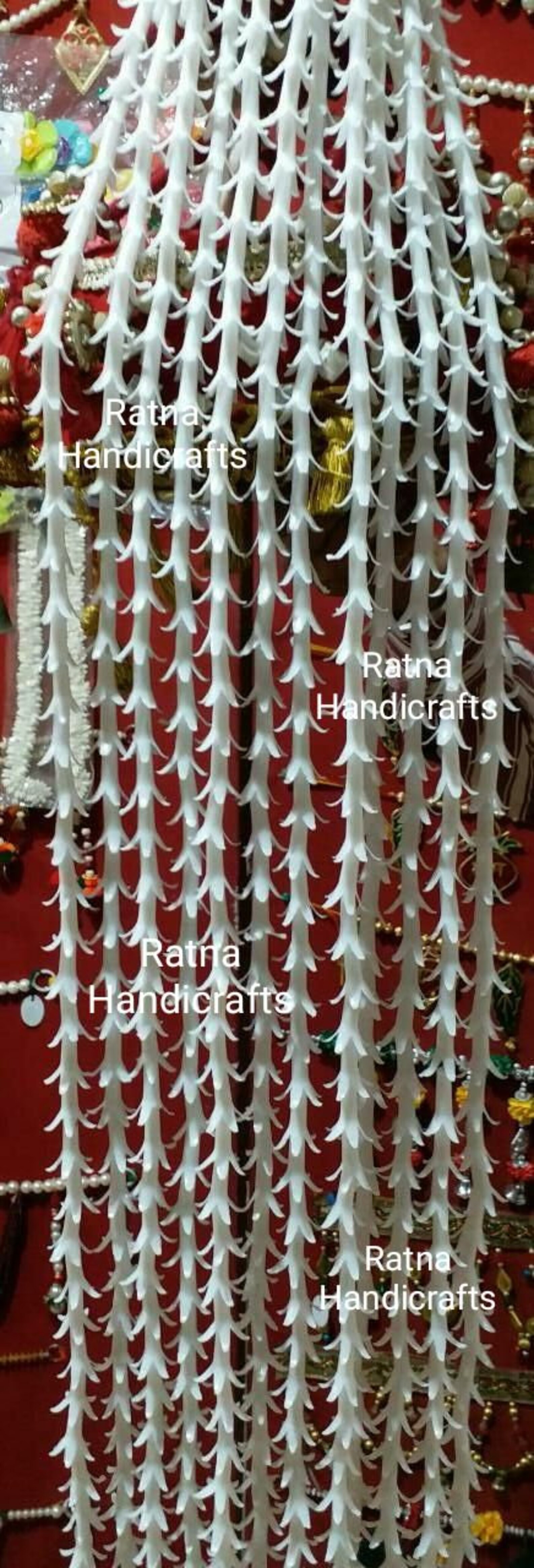 White Artificial Tuberose Garland 5 Feet Long Flower Garlands Etsy France