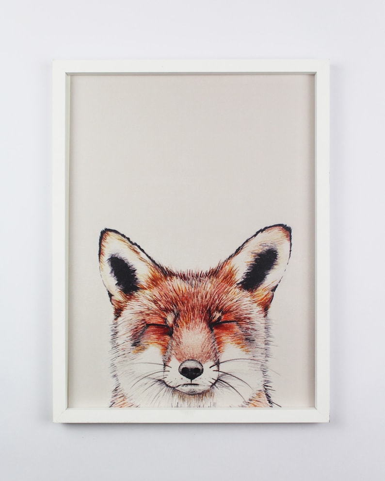 Luxuriously Designed Urban Fox Print - Hand-Illustrated & Digitally Printed in the UK bild 1