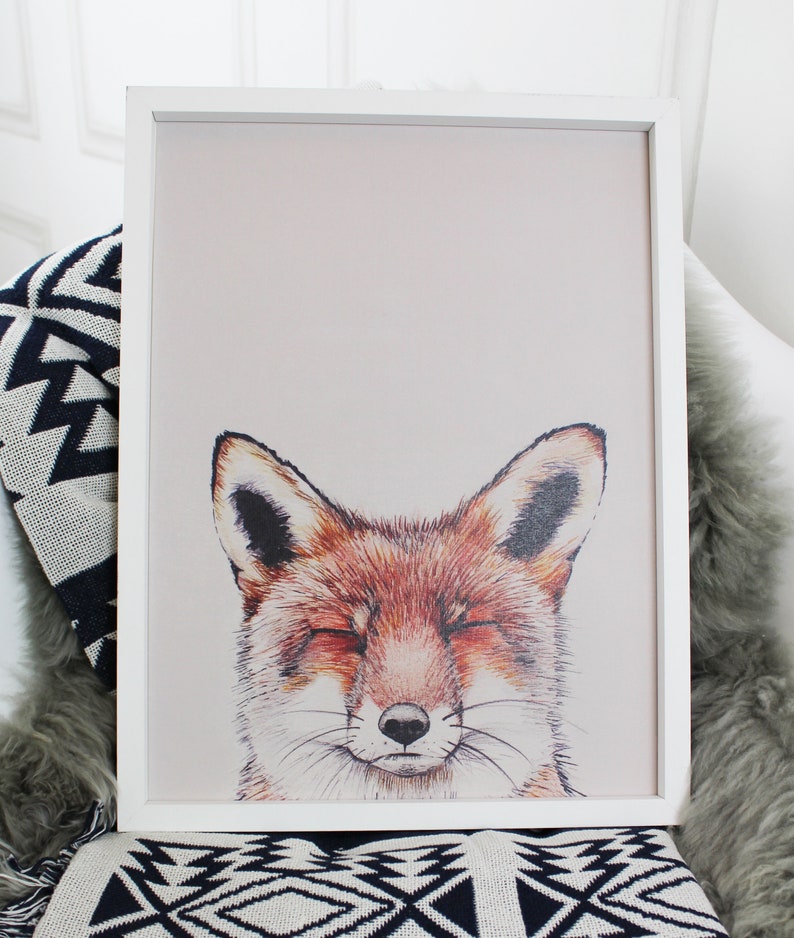 Luxuriously Designed Urban Fox Print - Hand-Illustrated & Digitally Printed in the UK bild 3