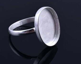 sterling silver bezel ring blank