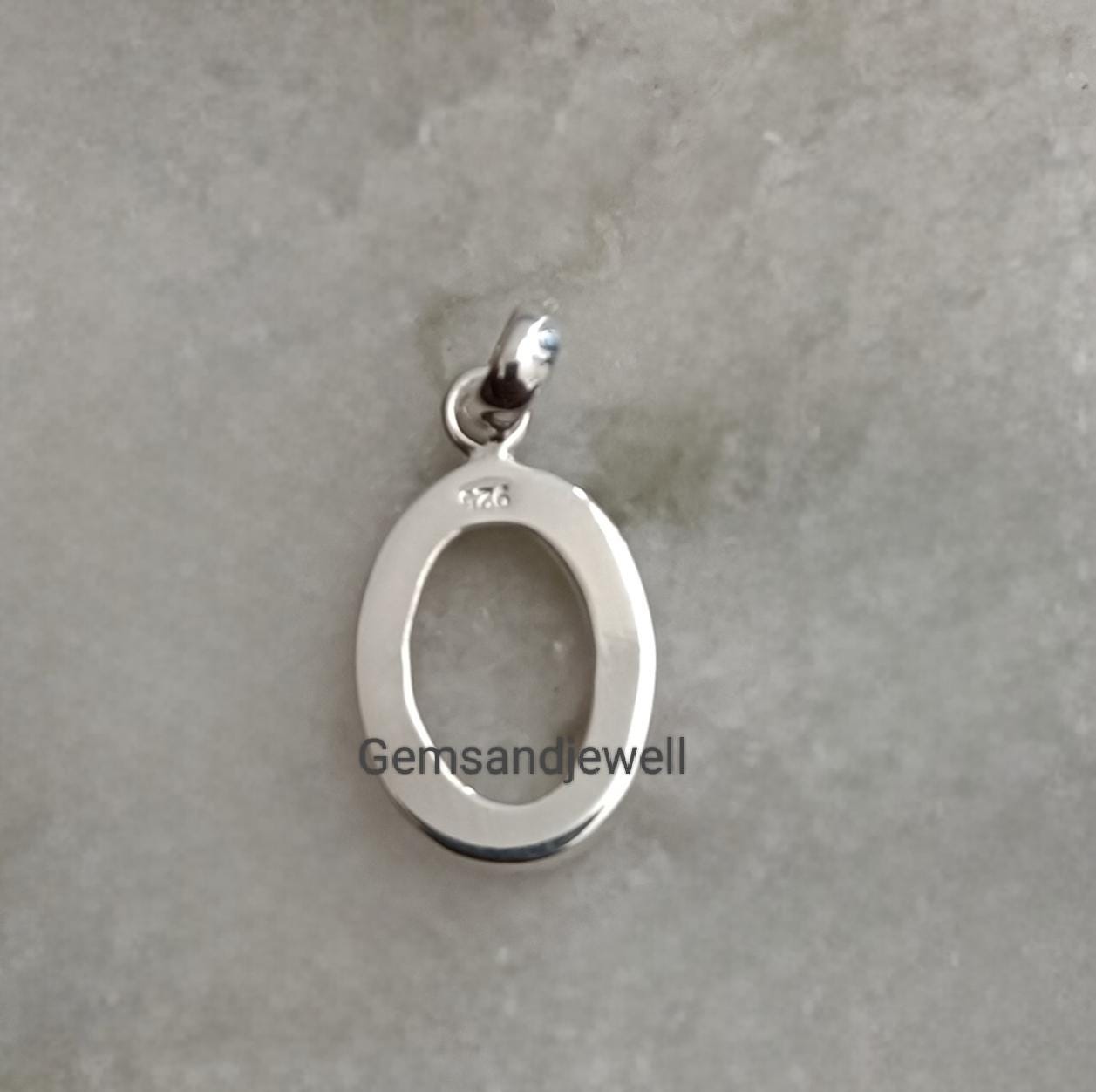 925 Sterling Silver Oval Bezel Open Back Pendant Collet, 4x4mm-25x25mm ...