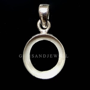 925 sterlingsilver rund bezel kopphänge blankt spännhylsa 3 mm-30 mm rund cabochon ädelsten, 2 mm djup bezel, öppen bezel kopphänge på banksidan
