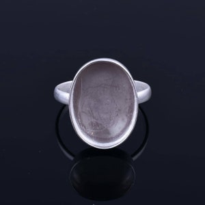 925 sterling silver blank ring collet 6x4mm 30x20mm oval shape gemstone bezel cup blank ring making, DIY jewelry supplies image 2