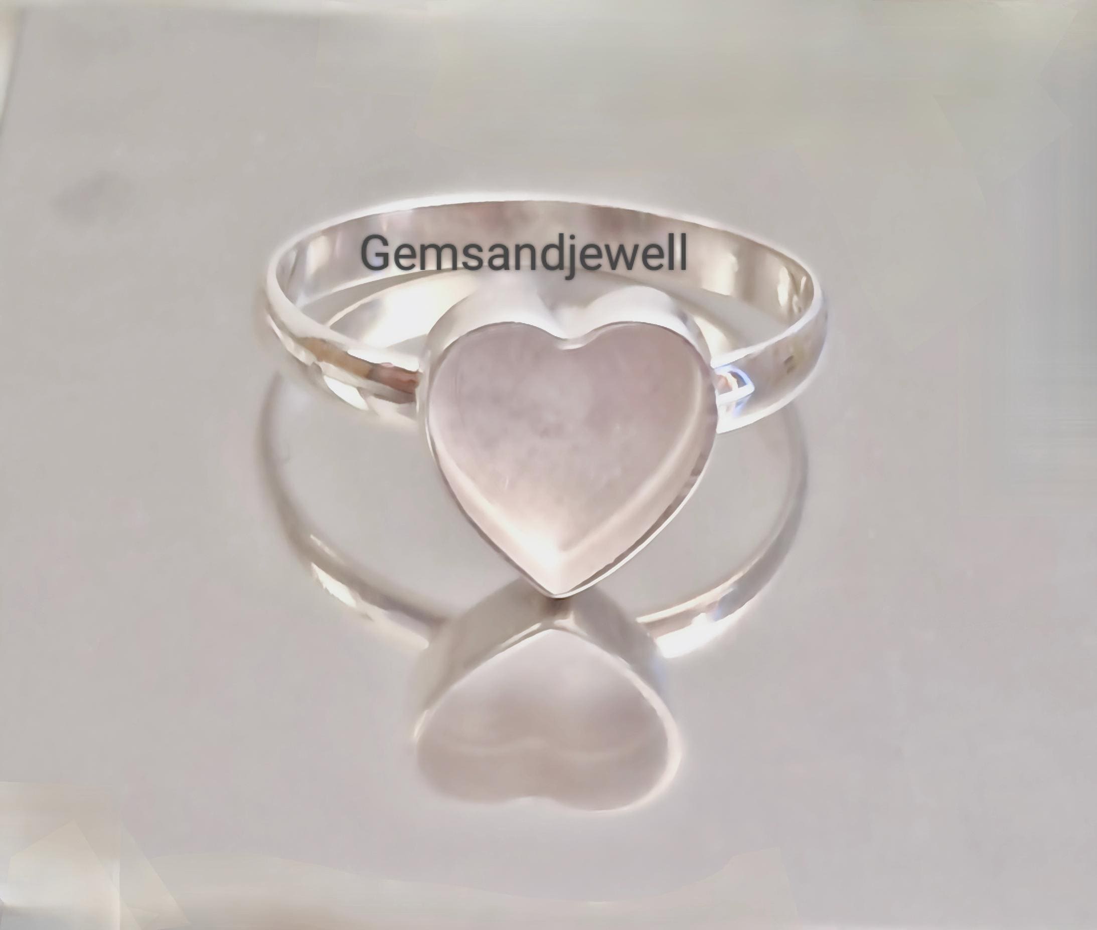 925 Sterling Silver Heart Shape Bezel Ring Setting 7mm-28mm Cabochon ...