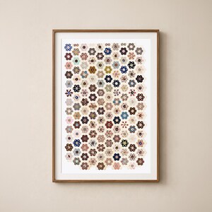 Vintage Quilt wall art downloadable print - Printable textile art boho living room artwork - Granny chic cottage decor patchwork poster