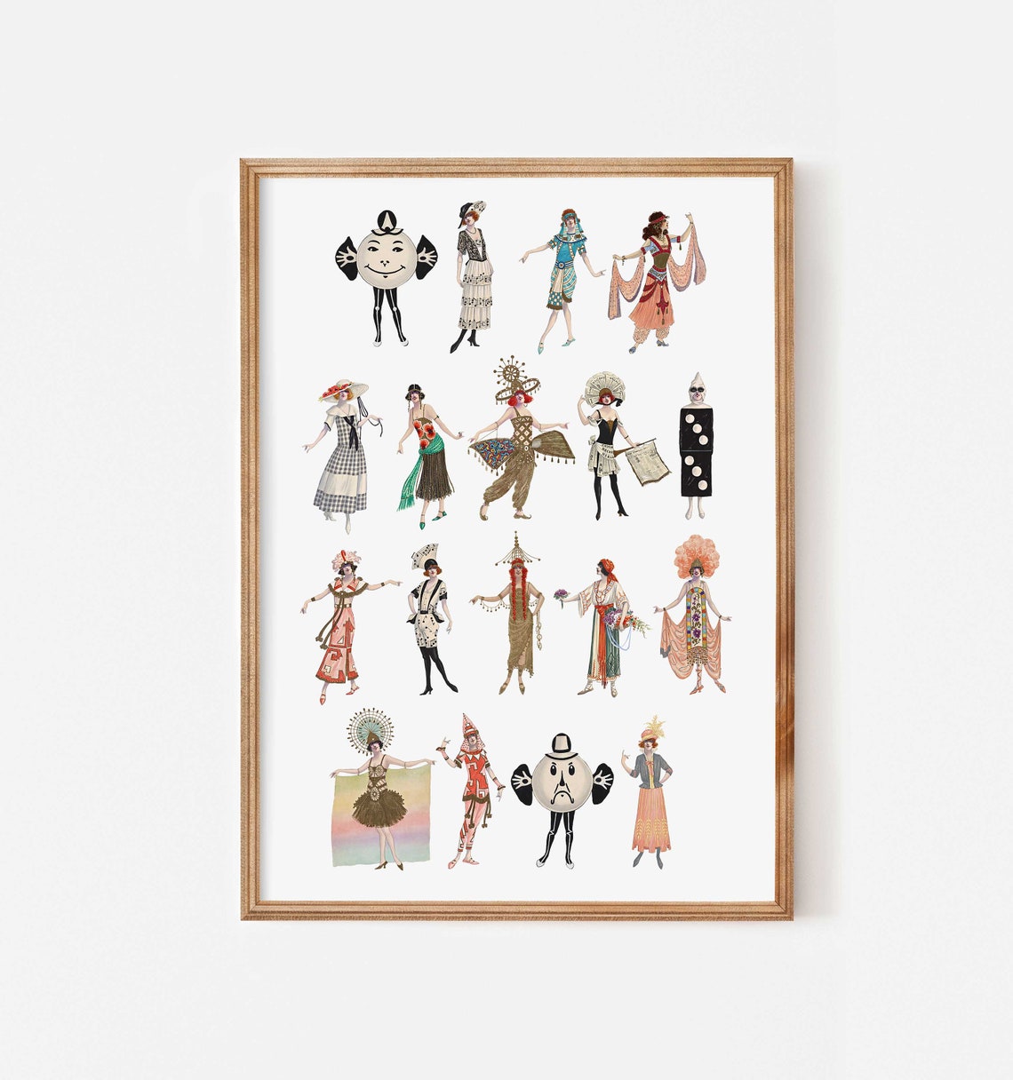 Printable 1920s Fashion Illustration Wall Art Downloadable - Etsy Australia