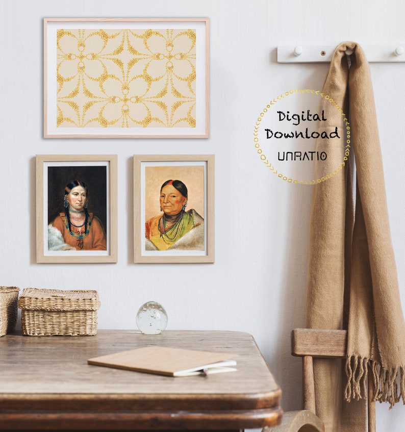 Printable boho gallery wall set 8 prints downloadable art Etsy