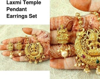Gold Laxmi Pendant - Etsy