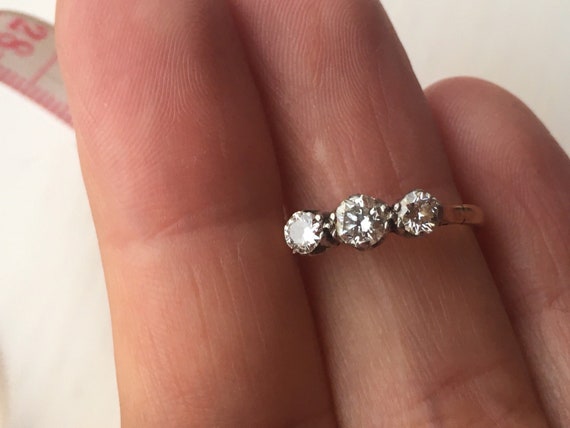 antique 18ct gold ring 3 stone diamond gold ring s