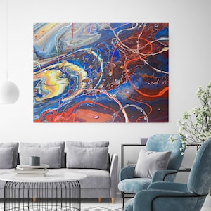 Acrylic Pouring Art Original on Stretched Canvas