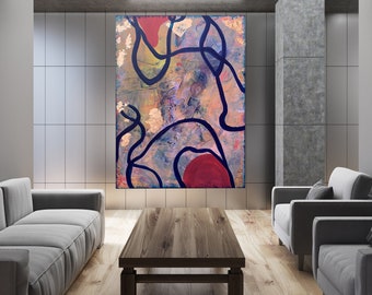 Original Abstract Painting on Stretched Canvas