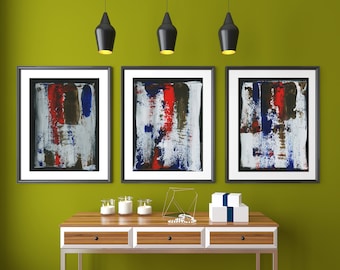 Set OF 3 Original Abstract Modern Wall Art