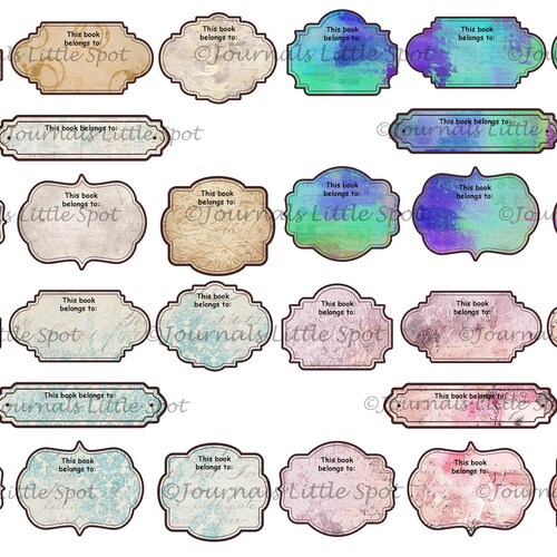 This Journal Belongs to Printable Tags Junk Journal Scrapbook - Etsy UK