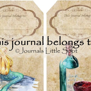 This Journal Belongs To Printable Tags Junk Journal Scrapbook | Etsy