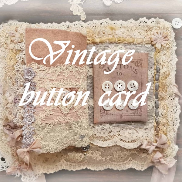 VINTAGE BUTTON CARD - digitaler Download