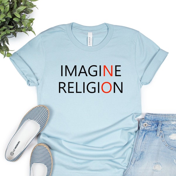 Imagine No Religion Atheist shirt cool free thinker  Happy Atheist I Believe in Life Before Death  Funny Atheism Tee Atheism  Freethinker