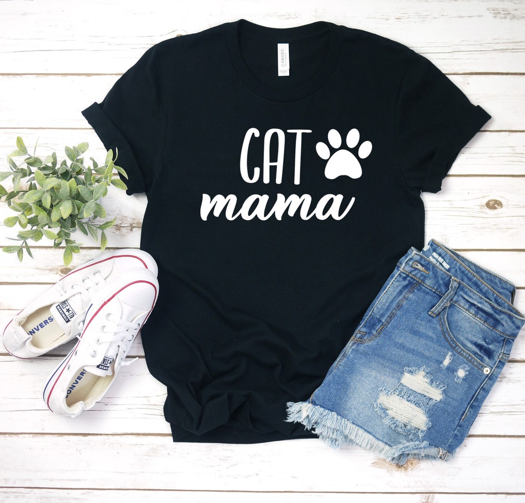 Cat Mama Shirt Mothers Day Shirt Cat Mom Tshirt - Etsy