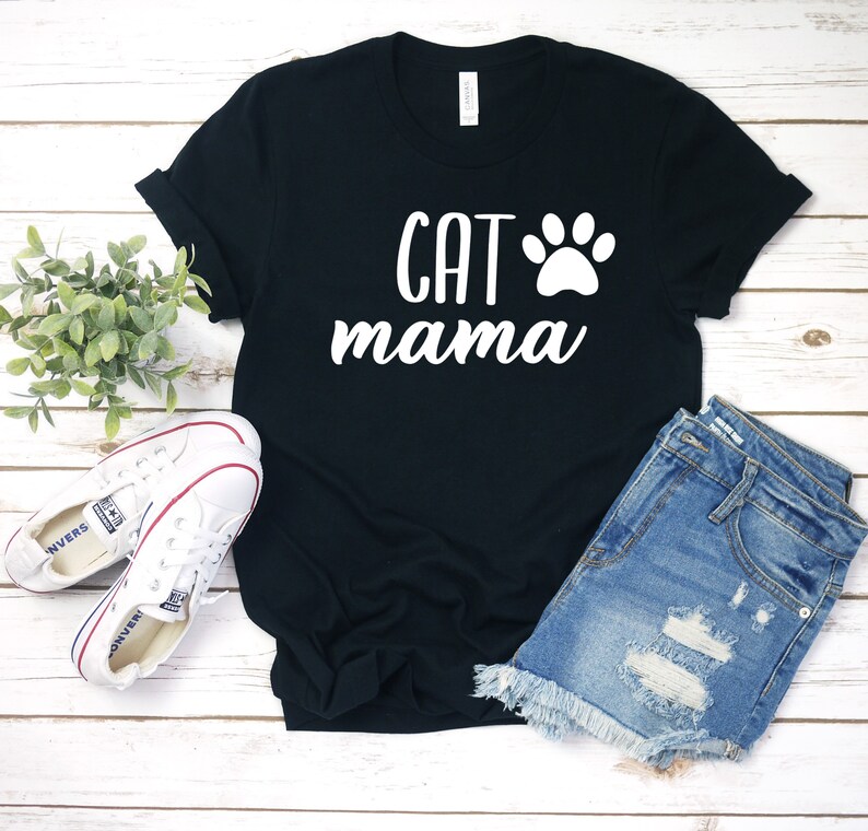 Cat Mama Shirt Mothers Day Shirt Cat Mom Tshirt Etsy